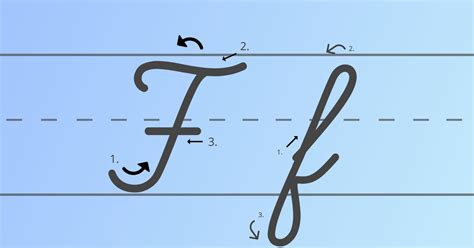 how do you make a capital F in cursive